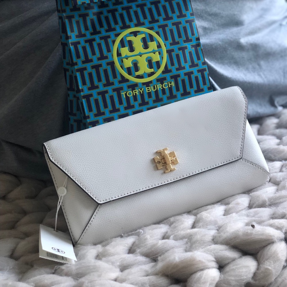 Tory Burch Kira Envelope Clutch in Birch NWT